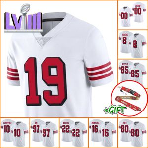 Atacado personalizado camisas de futebol San''Francisco''49ers''MEN Mulheres Steve Young Trey Lance George Kittle Jimmy Garoppolo Nick Bosa Deebo Samuel Youth Limited Jersey