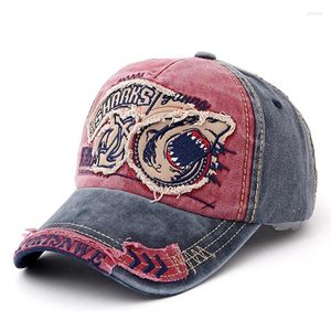 Ball Caps Ball Caps Washed Cotton Baseball Cap For Men Embroidery Letter Casquette Streetwear Snapback Women Hat Retro Casual Trucker
