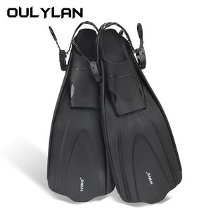 Oulylan verstellbare kurze Schnorchel-Fußflossen für Erwachsene, Schwimmflossen, Anfänger, Wassersportausrüstung, tragbar, Tauchen, Herren, 240123