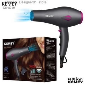 Secadores de cabelo KEMEY KM-8219 3500W Secadores de sopro elétricos poderosos Secador de cabelo Modelagem Barber Salon Tools Secadores de cabelo Conjuntos Q240131