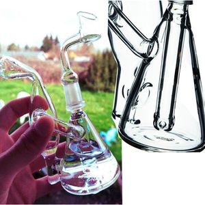 Heady Dab Rigs Glass Oil Recycler Water Bongs Hockahs Donwstem Perc Bubbler Smoke Water Pipes Beaker 독특한 봉