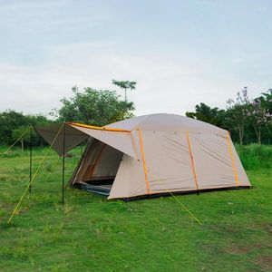 Tält och skydd 8-12 Person camping tält stor kapacitet kabin vattentät bärbar picknick med 2 rum