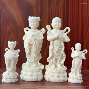 Decorative Figurines Golden Boy And Jade Girl Figure Statue Resin Art Sculpture Home Living Room Office Decorations Wedding Gift A Pair