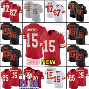 15 Patrick Mahomes Kansaes City Football Jerseys Chiefes JuJu Smith-Schuster Jaylen Watson Travis Kelce Chris Jones Nick Bolton George Karlaftis Creed Humphrey