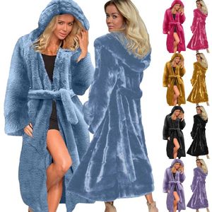 Jaquetas femininas tops quentes faux jaqueta longa casaco inverno feminino trench sobretudo vinil capa de chuva lã