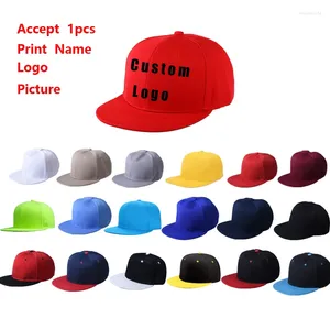 Ball Caps DIY Custom Logo Print Snapback Cap Men's Fashion Outdoor Hip Hop Sports Baseball Hat Women's Solid Fitted Casquet