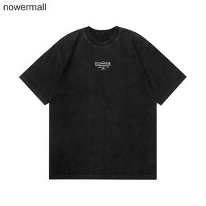 カップルBalencaigaly BalencigalyメンズカジュアルTシャツファッションデザイン衣料品メンズTシャツWomentop 02-012綿のしわ証明書印刷文字0g