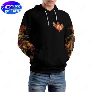 Tasarımcı Erkek Hoodies Sweatshirts Gül Hip-Hop Kaya Özel Desenli Kapaklar Klasik Athleisure Sport Dış Mekan Toptan Hoodie Erkek Giyim Büyük Boyu S-5XL