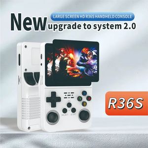 R36S retro el tipi video oyunu konsolu linux sistemi 3.5 inç IPS ekran taşınabilir cep video oynatıcı 128GB oyunlar çocuk hediyesi 240124