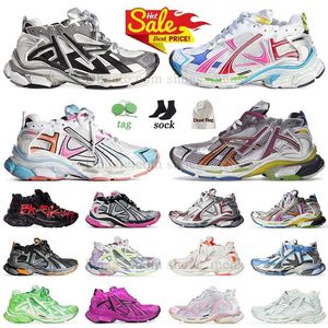 2024 scarpe firmate Balenciaha Paris Runners 7.0 scarpe da donna da uomo Plate-forme Transmit sense runner 7 7.5 Blu Grigio nero bianco rosa blu sneakers taglia grande us 13 scarpe da ginnastica