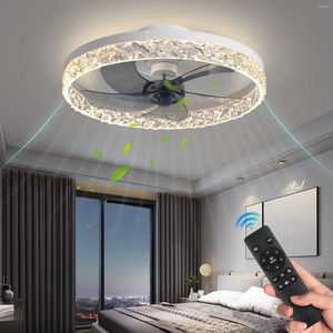 Nordic Ceiling Fan Led Lighting Modern Dimmable Remote Control Fans Living Room AC Variable Frequency Lamp