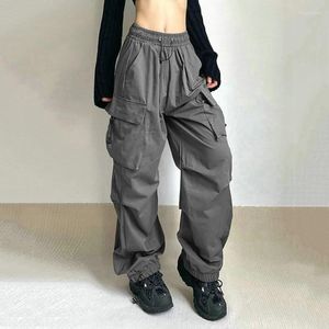 Pantaloni da donna Harajuku Oversize Cargo Paracadute Donna Streetwear Vintage Y2k Hip Hop Pantaloni larghi Pantaloni sportivi larghi Techwear