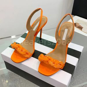 Aquazuras tasarımcıları MS Galactic Flower Yüksek Topuklu Sandalet Akşam Ayakkabı Slingback Topuk Sandal Stiletto Topuklu Elbise Ayakkabı Lüks Sandalet Tofflor Stiletto