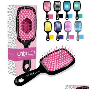 Hair Brushes Unbrush Detangling Brush Der Anti Static Hairbrush Paddle Comb Easy For Wet Or Dry Use Flexible Bristles All Types Long T Otvbh