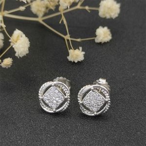 DY ear Stud designer de joias de moda para mulheres brinco de luxo gancho torcido fio fivela brincos em prata esterlina de alta qualidade 18k banhado a ouro com caixa