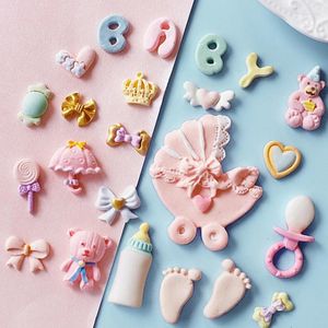 Baking Moulds Cake Silicone Mold Mini Baby Bottle Foot Series Sugar Turning Chocolate Candy Art Tools