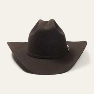 Czapki czapki/czaszki czapki SKL SKL SPRZEDAŻ WESTER WESTER COWVED BRIM Cowboy Hat Pure Color Wool Feel 231208 Drop dostawa moda ACC Dhpvy