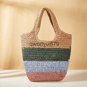Shoulder Bags Versatile casual soulder bag Sen series and-woven bag andbag large-capacity beac bag artistic trendH24131