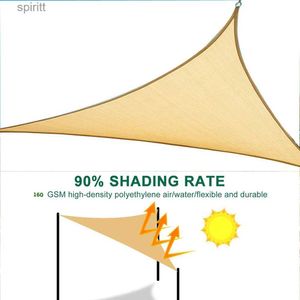 Skugga vattentät triangel solskydd utomhus tak trädgård uteplats pool nyanser seglar markis camping markis 300d yq240131