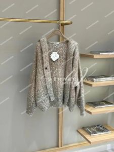 Brunello Damen-Pullover, Frühlings-Mohair-Kaschmir-Cardigan mit Farbverlauf, Mosaik und Pailletten