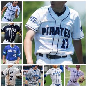 Maglia da baseball Seton Hall College Tutte cucite Maglie uomo donna Cole Zak Cole Hansen Jayson Torres Frankie Scrivanic Gabe Cavazzoni Aiden Robbins Nick Ferri