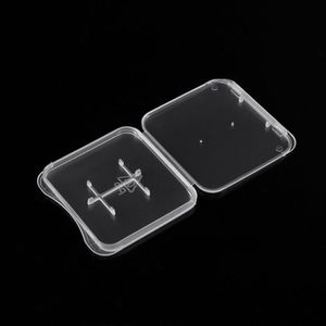 2 in 1 Standard Memory pack box Card Case Holder Micro SD TF Card Storage Transparent Plastic Boxes214N