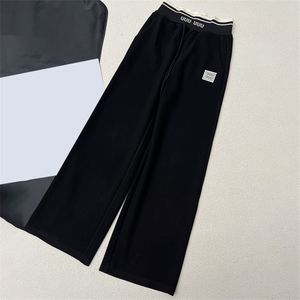 Pantaloni casual da donna con lettere Pantaloni elastici a vita alta con coulisse Pantaloni sportivi di design di lusso