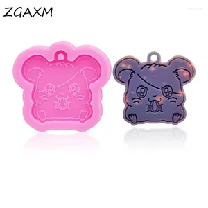 Baking Moulds LM 58 Earring Cartoon Little Mouse Shiny Resin Silicone Mold Keychain UV Crystal Casting Polymer Clay Molds