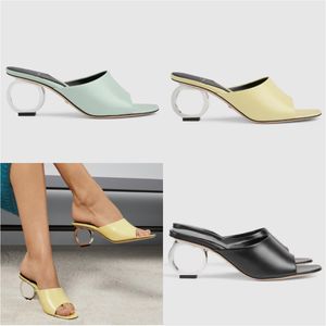 مصمم فستان أحذية النساء المتشابكات G Heel Sandal Leather Leather Leater