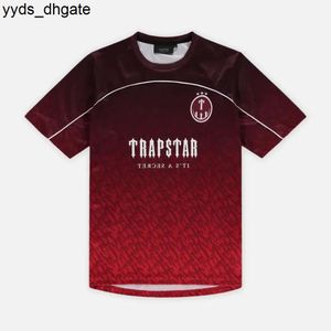 Trapstar Mesh Moda Erkek Tişörtleri Futbol Forması Mavi Siyah Kırmızı Men Spor Giyim T-Shirt 688SSSS 2023 300C