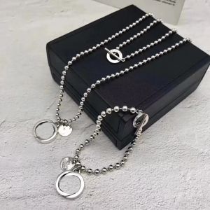 925 Designer Sterling Silver Silver Bracelet Novo conjunto de jóias de personalidade simples Colar de jóias de alta qualidade Colarm de colar