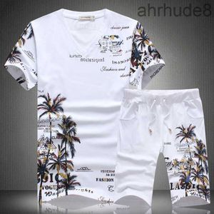Chinese Style Exquisite Birds Pattern Printing t Shirt and Shorts Suit Summer New High-quality Cotton Mens Short Sets CLQK