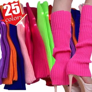 Women Socks Korean Candy Color Sweet Girl Leg Warmers Knitted Foot Cover Solid Autumn Winter Stylish Elastic Long Tube