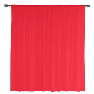 Занавеска красный однотонный полупрозрачный фон с принтом тюлевые шторы для гостиной, спальни, кухни, оконная вуаль, украшение дома