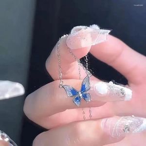 Choker 2024 Fashion Trend Unique Design Elegant Exquisite Light Luxury Enamel Butterfly Necklace Female Jewelry Party Premium Gift
