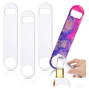 Openers Wholesale Sublimation Blanks Bottle White Diy Heat Transfer Stainless Steel Wine Opener Strong Pressure Metal Corkscrew Bar Dhj0W