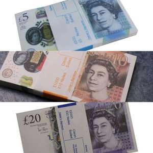 Prop Money Copy Game UK Funts GBP Bank 10 20 Notatków Filmy Zagraj w fałszywe kasyno po Booth20436616AWV6t7n