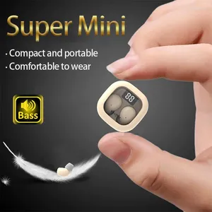 Small Earbuds Wireless Bluetooth Headset Headphones Sport Sleep Work In Class Invisible Wear Bass Sound Quality Earphone 2024