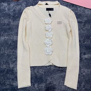 Knitted Women Cardigan Letters Long Sleeve Sweater Jumpers Luxury Designer Elegant Jumper Tops Knits