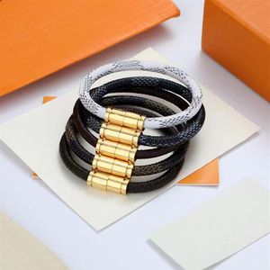 Mantenha-o pulseira de couro floral designer pulseiras charme homens e mulheres bloqueio de metal moda clássico simples jóias amizade valent182w