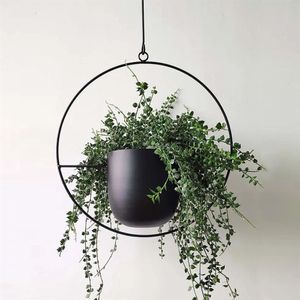 Metal Hanging Flower Pot Plant Hanger Chain Hanging Planter Basket Flower Vase Plant Holder Home Garden Balcony Decoration C0125205b