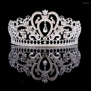 Hårklipp lyxiga modesmycken prinsessan brud prom huvudbonad bankett tillbehör tiara bröllop slöja krona