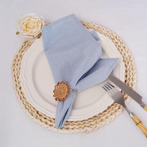 Bordservett 12 st trasa servetter bomull Hållbar 30x45 cm tyg Återanvändbar enhetlig färg för kök matsal påskbröllop dekoration