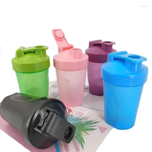 Vattenflaskor Sport Shaker Bottle 400 ml vassle Protein Powder Mixing Fitness Gym Outdoor Portable Plastic Drink