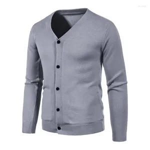 Maglioni da uomo 2024 Cardigan in tinta unita con scollo a V maglione lavorato a maglia camicia inferiore casual alla moda di grandi dimensioni