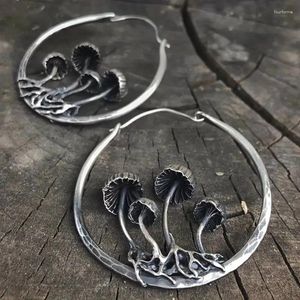 Dingle örhängen vintage bohemisk stil gotisk svamp dekorativ hoop nisch legering smycken kreativa gåvor för kvinnor flickor