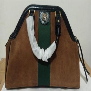 5A 516459 Borsa ReBelle media da 39 cm con manico superiore Testa di felino in metallo Fodera in microfibra con sacchetto per la polvere 293k