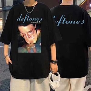 Erkek Tişörtleri Sınırlı Ürünler Deftones Kürk Tişörtün Çevresinde Tshirt Tişört Beyaz Pony Merch Chino Moreno Pırlanta Göz Tee