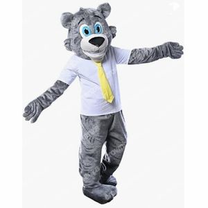 Wysokiej jakości niestandardowy szary maskotek Mascot Cartoon Cartoon Postacie Suit Suit Sukiety Świąteczny Festiwal Outdoor Party Festival