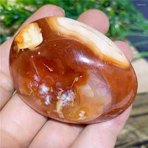 Dekoratif Figürinler Carnelian Kırmızı Agate Palm Kristal Doğal Taş İyileştirme Meditasyonu Reiki Wicca Wichcraft Raw Gem ve Minerl Home